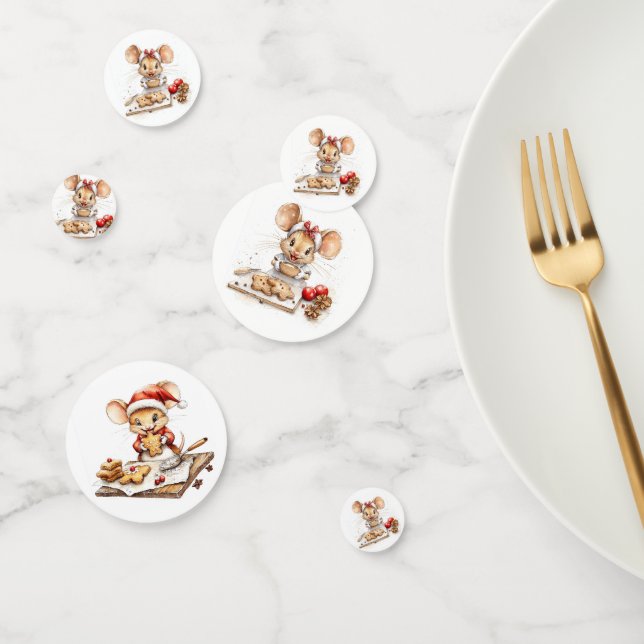 Niedliche Weihnachtsmaus Konfetti (Gruppe)