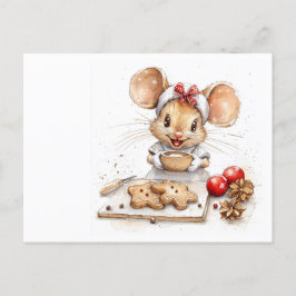 Niedliche Weihnachtsmaus Postkarte