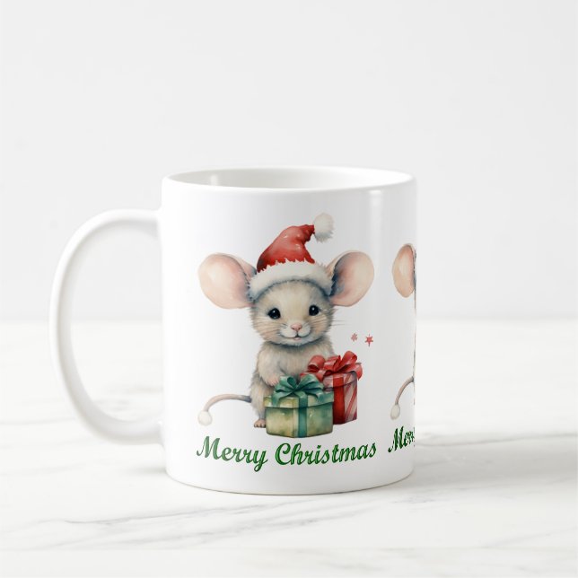 Niedliche Weihnachtsmäuse-Tasse Kaffeetasse (Links)