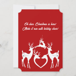 Niedliche Weihnachtsmeisterschaften Weiße Weihnach Feiertagskarte