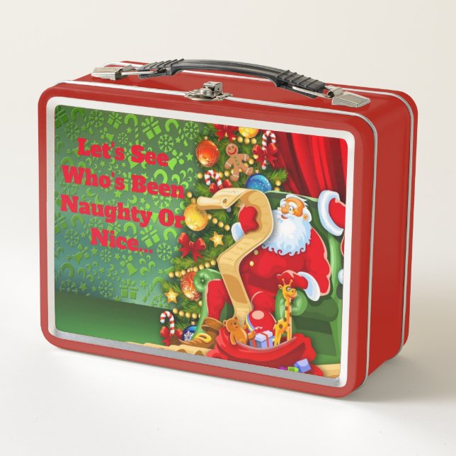 Niedliche Weihnachtsmetall-Lunch Box Metall Lunch Box (Vorderseite)