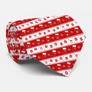 Niedliche Weihnachtsmilben, Strumpf und Schneefloc Krawatte