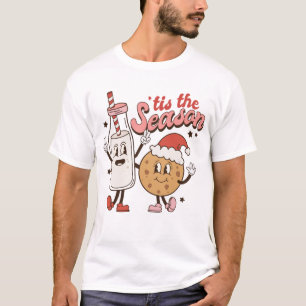 Niedliche Weihnachtsmilch und Cookie T-Shirt