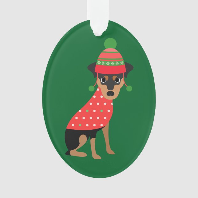 Niedliche Weihnachtsminimale Ornament (Vorderseite)