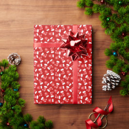 Niedliche Weihnachtsmitten & Strumpf Muster Geschenkpapier