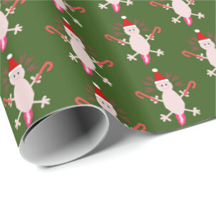 Niedliche Weihnachtsnacht Axolotl Gemustert Geschenkpapier