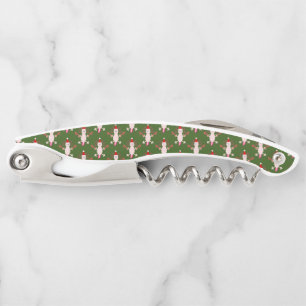 Niedliche Weihnachtsnacht Axolotl Gemustert Kellnermesser