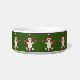 Niedliche Weihnachtsnacht Axolotl Gemustert Napf