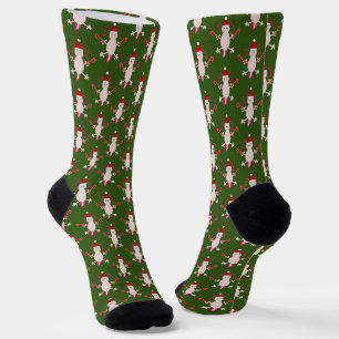 Niedliche Weihnachtsnacht Axolotl Gemustert Socken