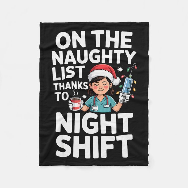 Niedliche Weihnachtsnachtsfeiertage für gesunde Me Fleecedecke (Vorderseite)