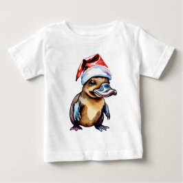 Niedliche Weihnachtsplatypus Baby T-shirt