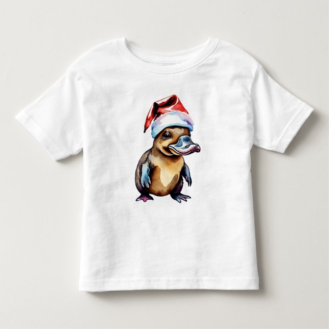 Niedliche Weihnachtsplatypus Kleinkind T-shirt (Vorderseite)