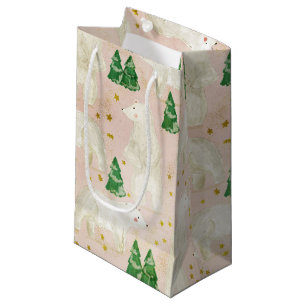 Niedliche Weihnachtspolarbären in Evergreen Forest Kleine Geschenktüte