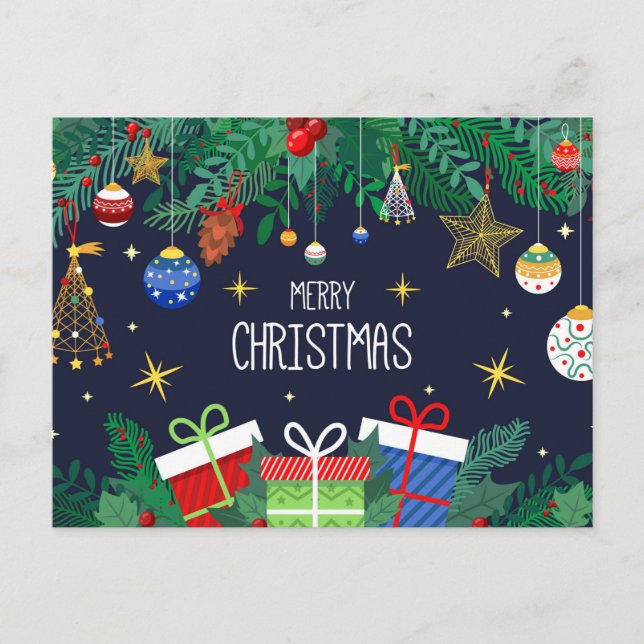 Niedliche Weihnachtspostkarte Postkarte (Vorderseite)