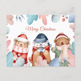Niedliche Weihnachtspostkarte Postkarte