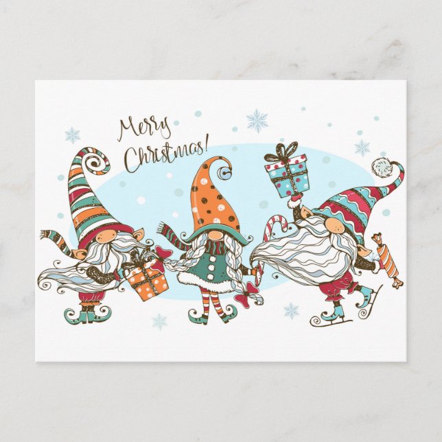 Niedliche Weihnachtspostkarte Postkarte (Vorderseite)