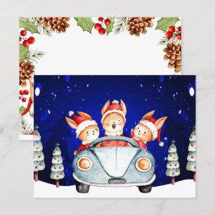 Niedliche Weihnachtspostkarte Postkarte