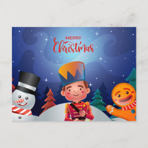 Niedliche Weihnachtspostkarte Postkarte