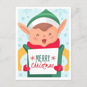 Niedliche Weihnachtspostkarte Postkarte