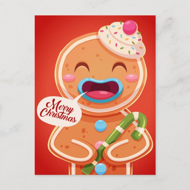 Niedliche Weihnachtspostkarte Postkarte (Vorderseite)