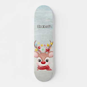 Niedliche Weihnachtsrenneer Skateboard
