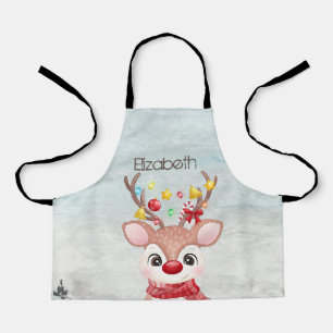 Niedliche Weihnachtsrentier Schürze