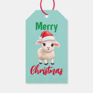 Niedliche Weihnachtsschaf Ram Santa Scarf Urlaub Geschenkanhänger