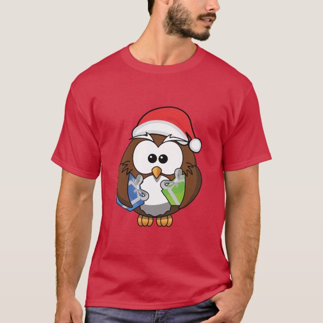 Niedliche Weihnachtsschale mit Geschenken T-Shirt (Vorderseite)