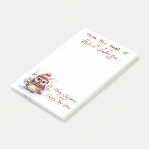 Niedliche Weihnachtsschale Post-it Klebezettel
