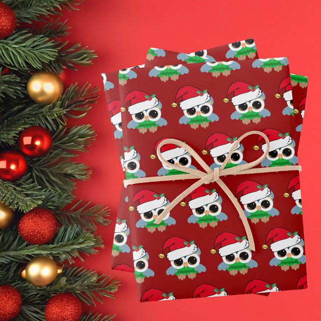 Niedliche Weihnachtsschale Rot Geschenkpapier Set (Von Creator hochgeladen)