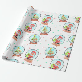Niedliche Weihnachtsschneedecke Geschenkpapier