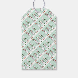Niedliche Weihnachtsschneemännchen-Tags Geschenkanhänger