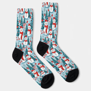 Niedliche Weihnachtsschneemänner Socken