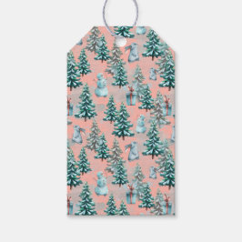 Niedliche Weihnachtsschneemänner, Weihnachtsbaumen Geschenkanhänger