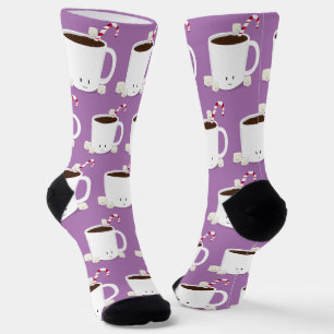 Niedliche Weihnachtsschokolade Heiße Kakao Socken