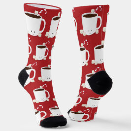 Niedliche Weihnachtsschokolade Heiße Kakao Socken