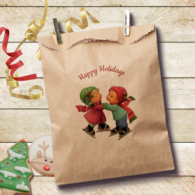 Niedliche Weihnachtsspielzeug Ice Skaten Paper Bag Geschenktütchen (Von Creator hochgeladen)