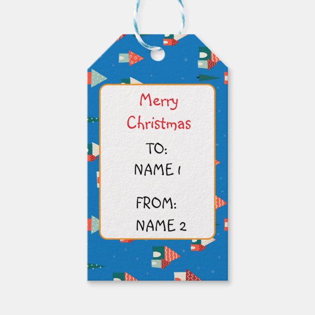 Niedliche Weihnachtsstadt Geschenkanhänger (Vorderseite)