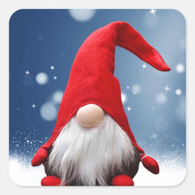 Niedliche Weihnachtssterne Quadratischer Aufkleber (Vorderseite)