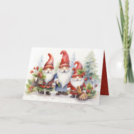 Niedliche Weihnachtsstürme in Schneeflocken Feiertagskarte