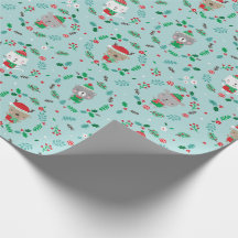 Niedliche Weihnachtstierreste blau
