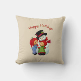 Niedliche Weihnachtstots mit Frau Snowman Pillow Kissen