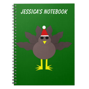 Niedliche WeihnachtsTürkei Anpassbare Notebooks Notizblock
