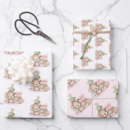 Niedliche Weihnachtswaschpapier-Blätter Geschenkpapier Set