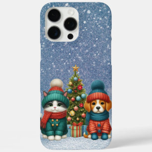 Niedliche Weihnachtswelpen und -kätzchen iPhone 16 Pro Max Hülle
