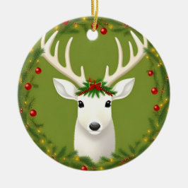 Niedliche Weihnachtswild Keramik Ornament