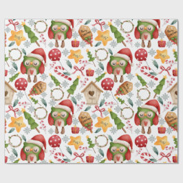 Niedliche Weihnachtswölfe Geschenkpapier