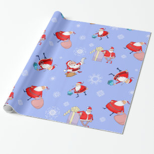 Niedliche Weihnachtszeit mit Geschenken für einen  Geschenkpapier
