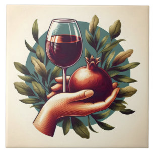 Niedliche Weinliebhaber, die Zuhause machen Fliese