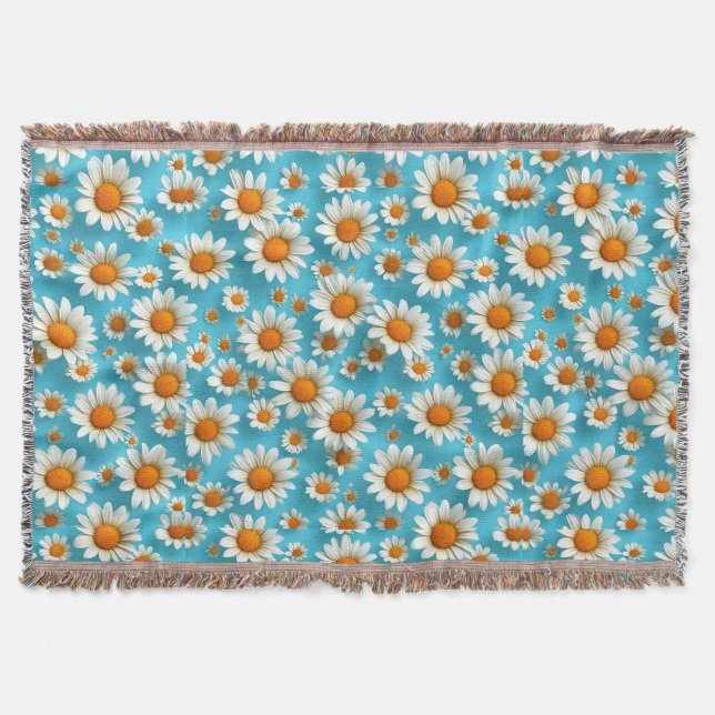 Niedliche weiße Blume Decke (Vorderseite)